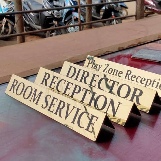 Brass Engraved Table Name Plate
