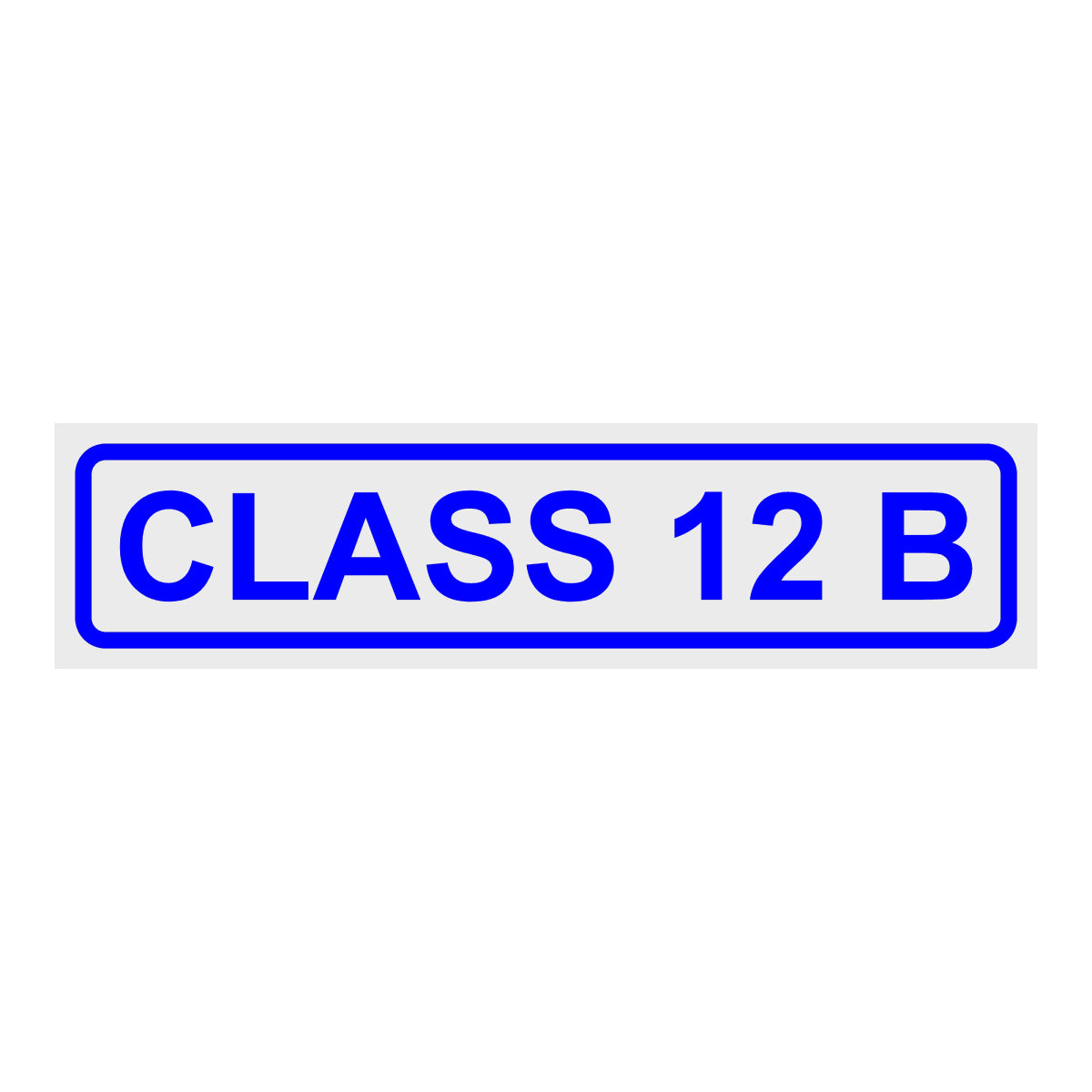 White/Blue Door Name Plate