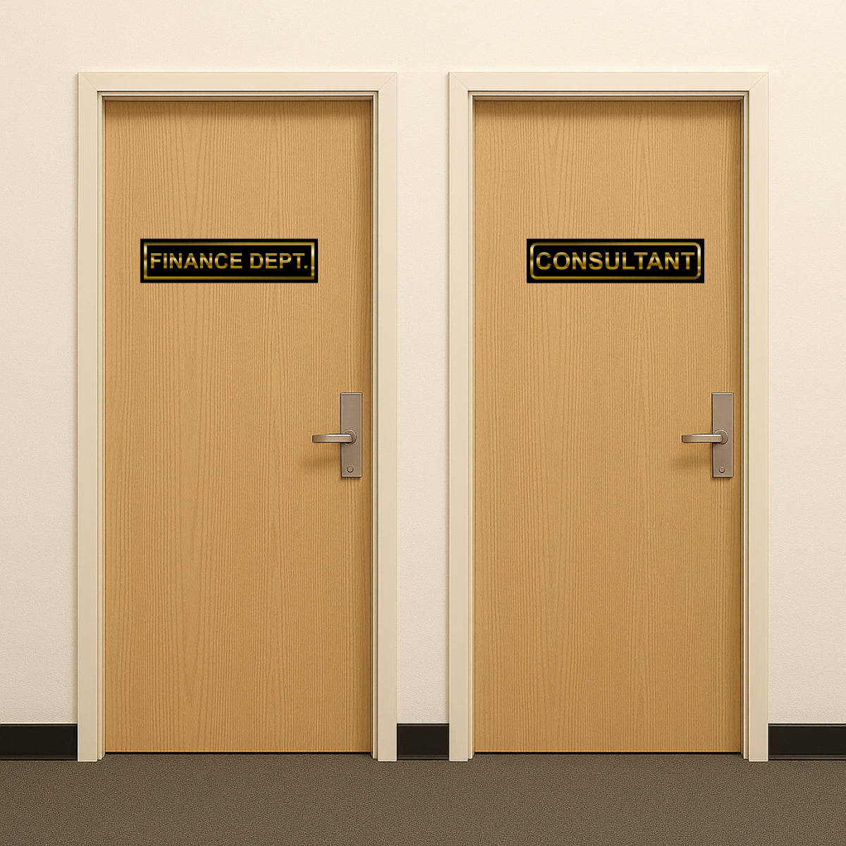 Door Name Plate | Golden