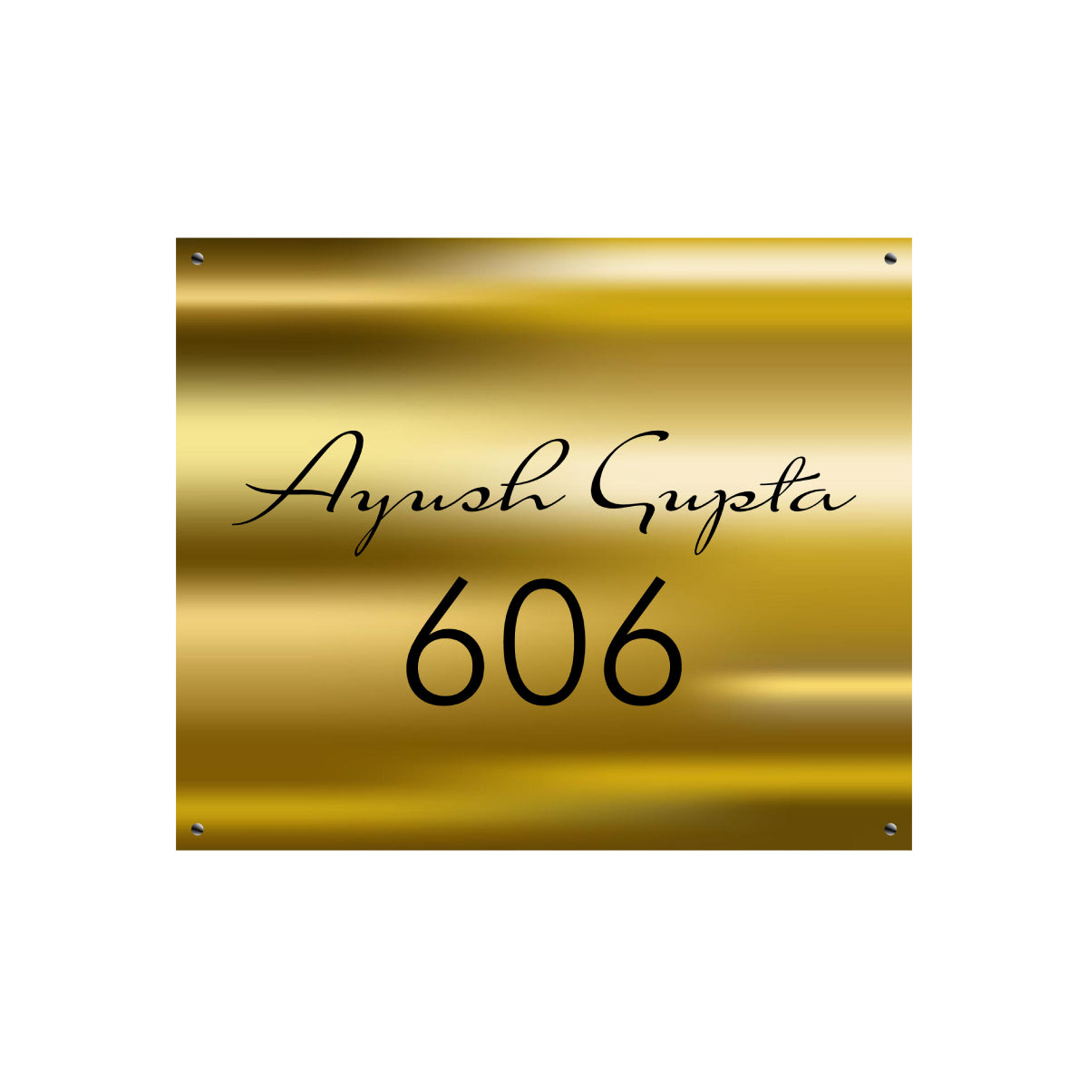 Brass House Name Plate