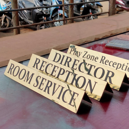 Brass Engraved Table Name Plate