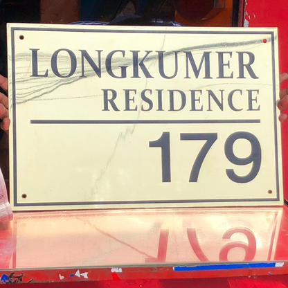 Brass House Name Plate