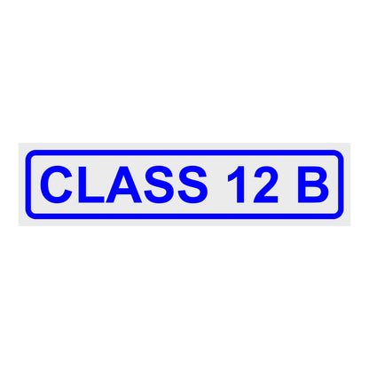 White/Blue Door Name Plate