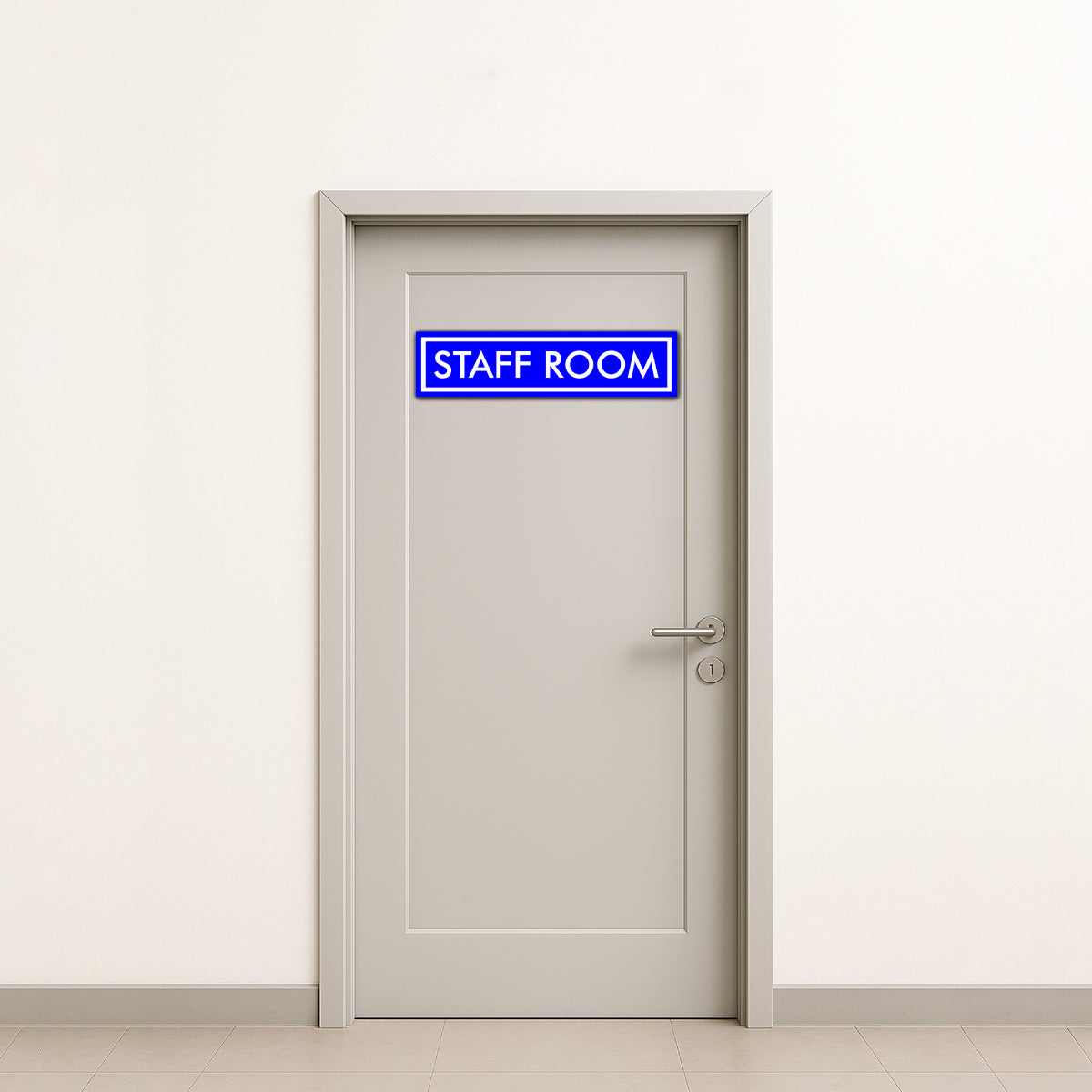Blue/White Door Name Plate