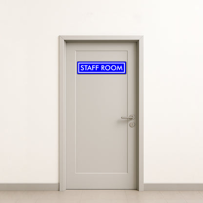 Blue/White Door Name Plate