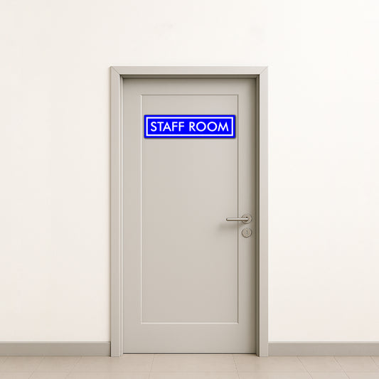 Blue/White Door Name Plate