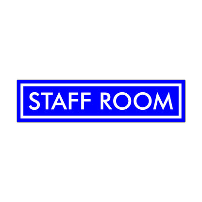 Blue/White Door Name Plate