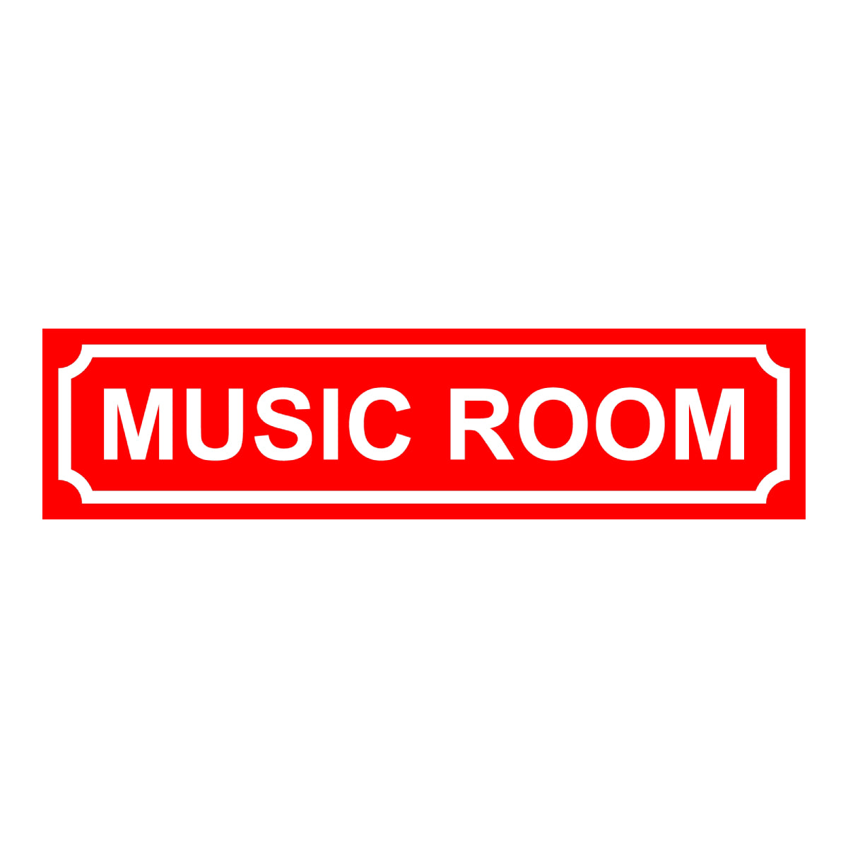 Red/White Door Name Plate