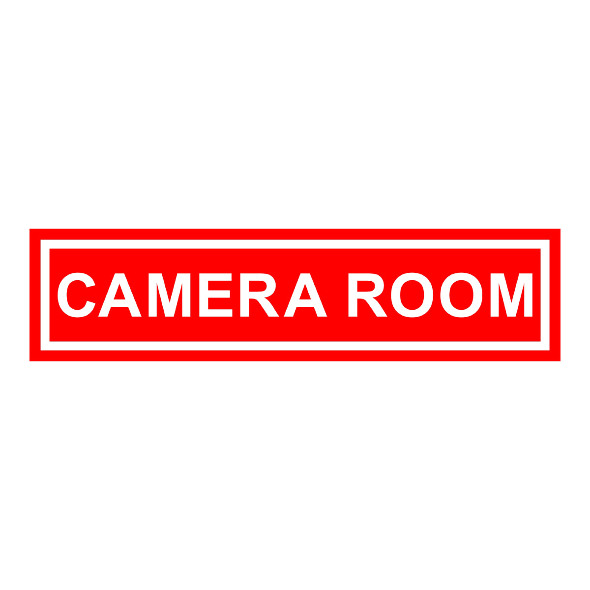 Red/White Door Name Plate