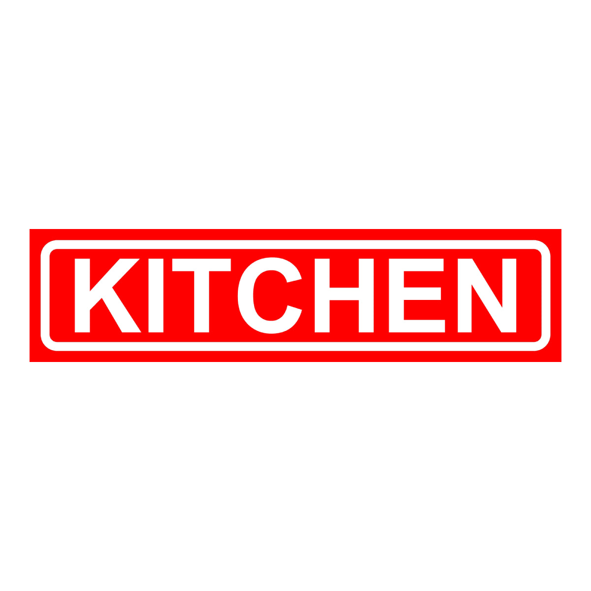 Red/White Door Name Plate