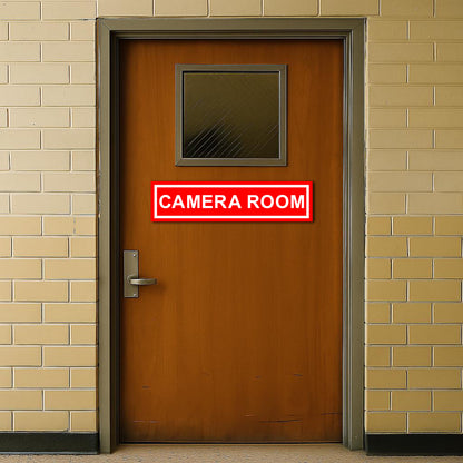 Red/White Door Name Plate