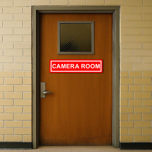 Red/White Door Name Plate