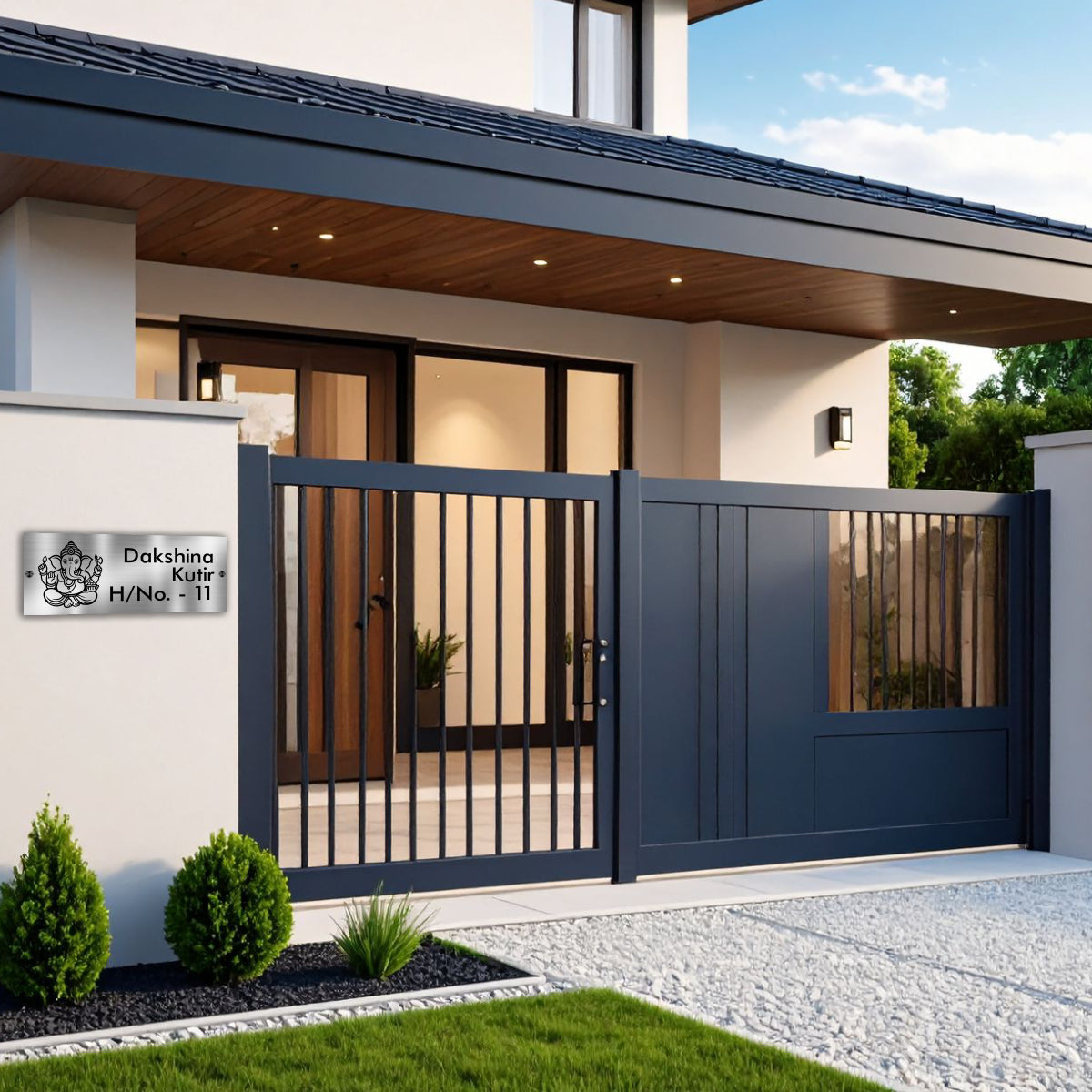 Stainless Steel House Name Plate 14/6 inch