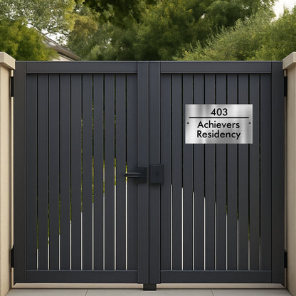 Stainless Steel House Name Plate 12/7 inch