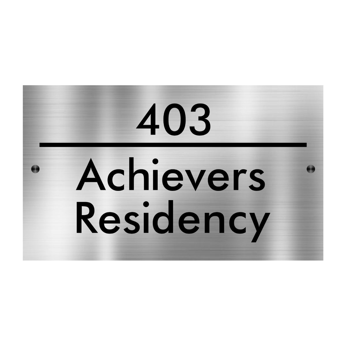 Stainless Steel House Name Plate 12/7 inch