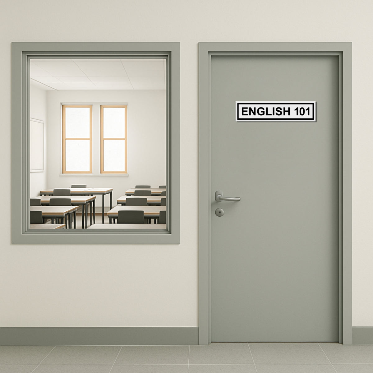White Door Name Plate