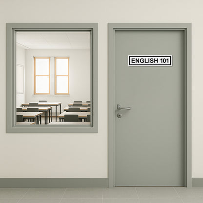 White Door Name Plate