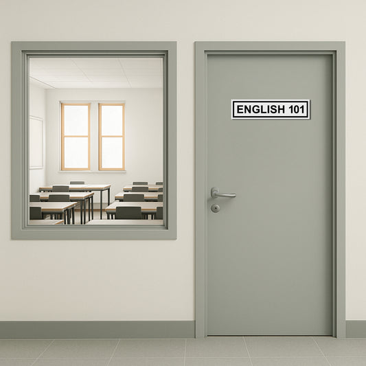 White Door Name Plate